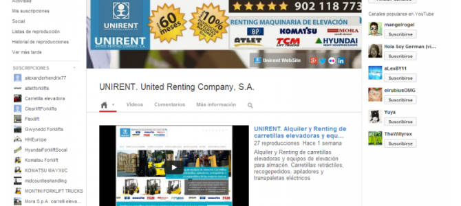 Video de presentación UNIRENT. United Renting Company, S.A.